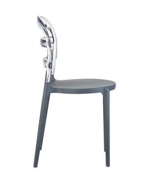 ΠΟΛΥΚΑΡΒΟΝΙΚΗ ΚΑΡΕΚΛΑ BIBI - Χρώμα: Dark Grey - Clear