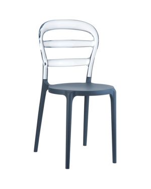 ΠΟΛΥΚΑΡΒΟΝΙΚΗ ΚΑΡΕΚΛΑ BIBI - Χρώμα: Dark Grey - Clear