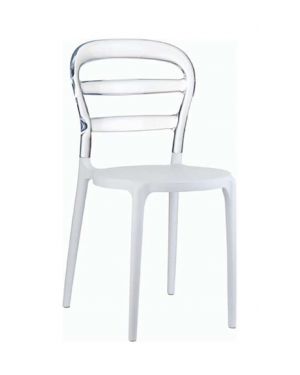 ΠΟΛΥΚΑΡΒΟΝΙΚΗ ΚΑΡΕΚΛΑ BIBI - Χρώμα: White - Clear