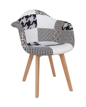 ΠΟΛΥΘΡΟΝΑ ΞΥΛΙΝΗ PALMYRA PLUS2 ΜΕ ΥΦΑΣΜΑ PATCHWORK