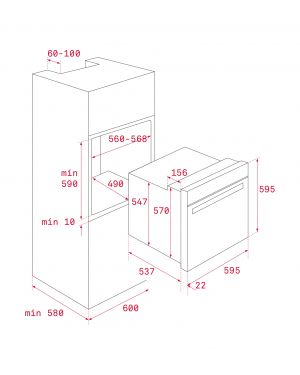 ΕΝΤΟΙΧΙΖΟΜΕΝΟΣ ΦΟΥΡΝΟΣ TEKA HSB 644