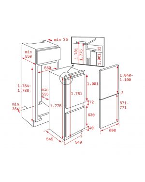 ΕΝΤΟΙΧΙΖΟΜΕΝΟΣ ΨΥΓΕΙΟΚΑΤΑΨΥΚΤΗΣ TEKA CI3 350 NF