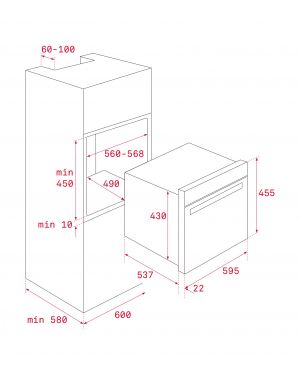 ΕΝΤΟΙΧΙΖΟΜΕΝΟΣ COMPACT ΦΟΥΡΝΟΣ TEKA HLC 847 SC BK - SS E01