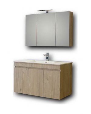 ΣΕΤ ΕΠΙΠΛΟ ΜΠΑΝΙΟΥ OMEGA 100 - Χρώμα: Beige Oak