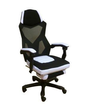 ΠΟΛΥΘΡΟΝΑ GAMING ΜΕ ΥΠΟΠΟΔΙΟ  BS6220 - ΛΕΥΚΟ-ΜΑΥΡΟ