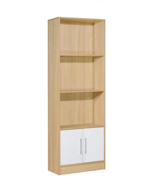 DECON ΒΙΒΛΙΟΘΗΚΗ - Sonoma Oak - White