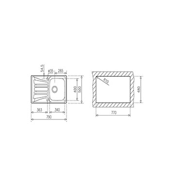 ΕΝΘΕΤΟΣ ΑΝΟΞΕΙΔΩΤΟΣ ΝΕΡΟΧΥΤΗΣ TEKA BASICO 79 1Β 1D