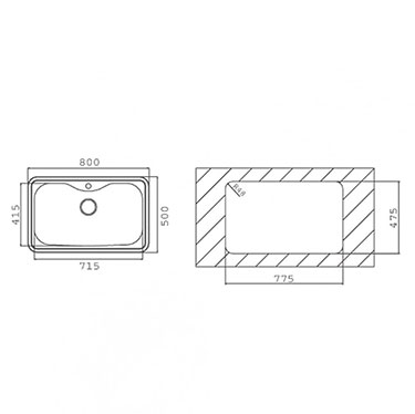 ΕΝΘΕΤΟΣ ΑΝΟΞΕΙΔΩΤΟΣ ΝΕΡΟΧΥΤΗΣ TEKA BIG BOWL 80 1B (BAHIA)