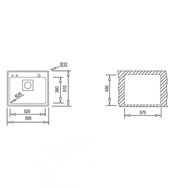 ΕΝΘΕΤΟΣ ΑΝΟΞΕΙΔΩΤΟΣ ΝΕΡΟΧΥΤΗΣ TEKA FRAME 1B