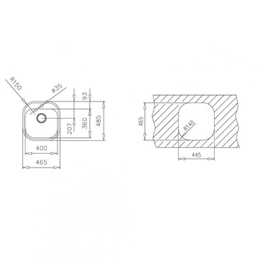 ΕΝΘΕΤΟΣ ΑΝΟΞΕΙΔΩΤΟΣ ΝΕΡΟΧΥΤΗΣ TEKA STYLO 1B