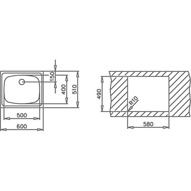 ΕΝΘΕΤΟΣ ΑΝΟΞΕΙΔΩΤΟΣ ΝΕΡΟΧΥΤΗΣ TEKA UNIVERSO 1C