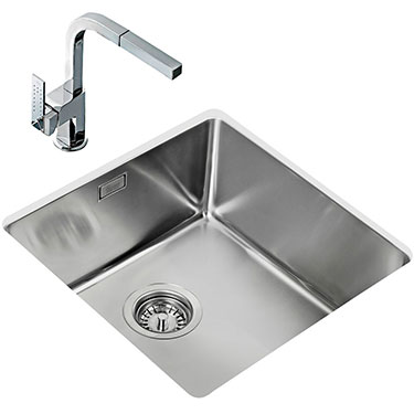 Υποκαθήμενος ανοξείδωτος νεροχύτης Teka BE LINEA 40.40 RS15