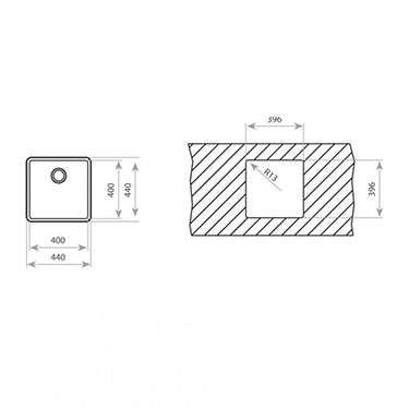 ΥΠΟΚΑΘΗΜΕΝΟΣ ΑΝΟΞΕΙΔΩΤΟΣ ΝΕΡΟΧΥΤΗΣ TEKA BE LINEA 40.40 RS15