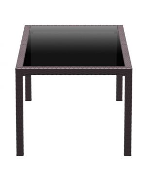 ΤΡΑΠΕΖΙ ΠΟΛΥΠΡΟΠΥΛΕΝΙΟΥ TAHITI ΜΕ ΤΖΑΜΙ ΑΣΦΑΛΕΙΑΣ - Χρώμα: Καφέ