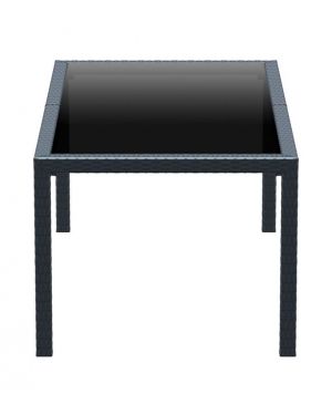 ΤΡΑΠΕΖΙ ΠΟΛΥΠΡΟΠΥΛΕΝΙΟΥ TAHITI ΜΕ ΤΖΑΜΙ ΑΣΦΑΛΕΙΑΣ - Χρώμα: Ανθρακί