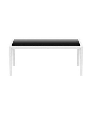 ΤΡΑΠΕΖΙ ΠΟΛΥΠΡΟΠΥΛΕΝΙΟΥ TAHITI ΜΕ ΤΖΑΜΙ ΑΣΦΑΛΕΙΑΣ - Χρώμα: Λευκό